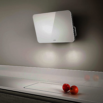 Elica Fantasia 80 Chimney Cooker Hood White Glass Elica Fantasia 80 Chimney Cooker Hood White Glass